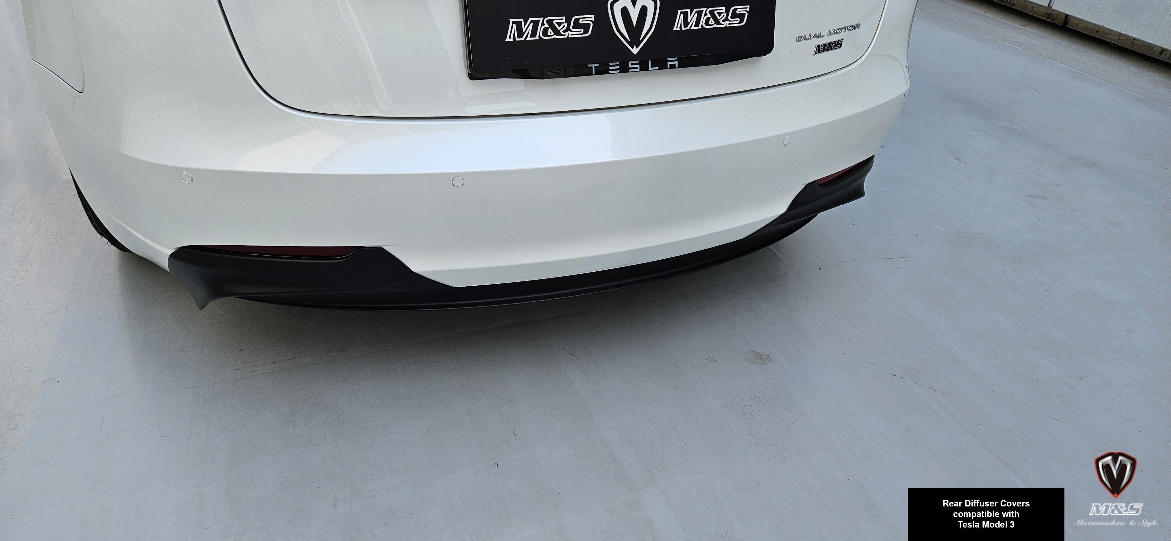M&S Rear Diffuser Covers for Tesla Model 3