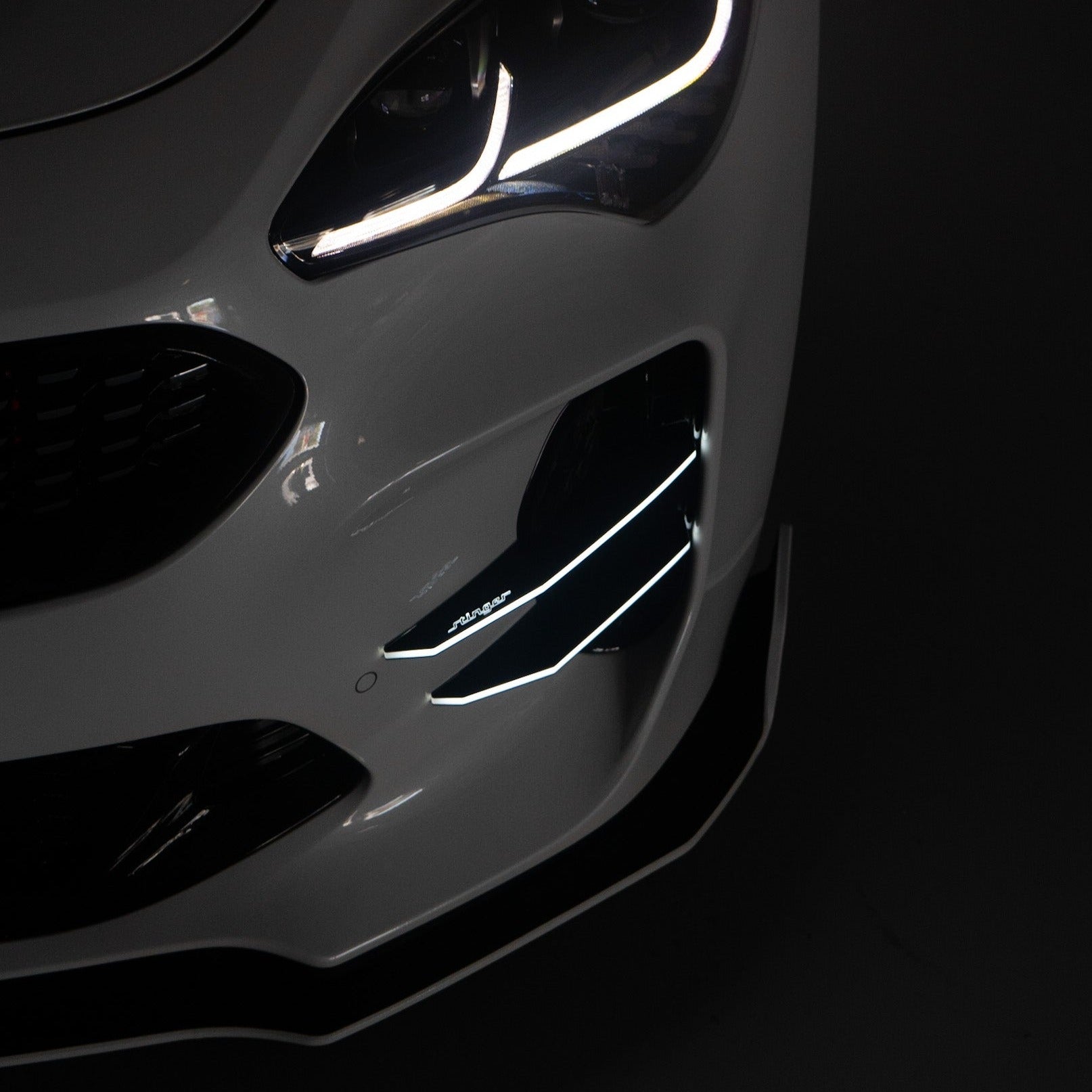 [KDMHolic Collection] CONVOY Self Emitting LED Front Bumper Canards for Kia Stinger 2018+ GT & GT-Line Models