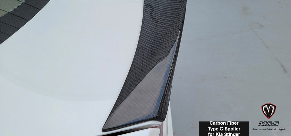 M&S Carbon Fiber Trunk Spoiler Type G for KIA Stinger